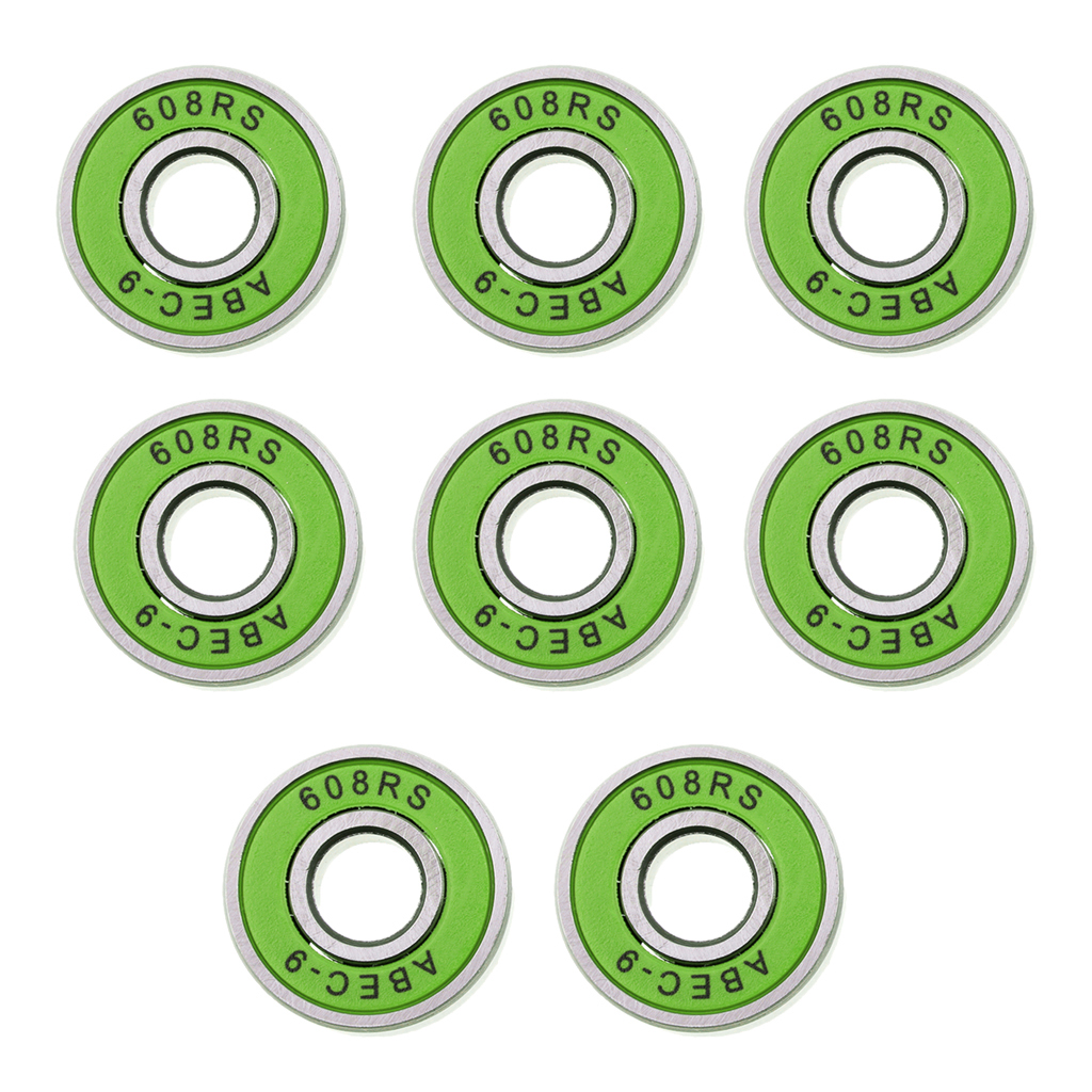 8x Longboard Skateboard Roller Skates 608RS ABEC-9 Bearings High-Speed Low-Friction Pre-Lubricated Waterproof Dustproof Bearing