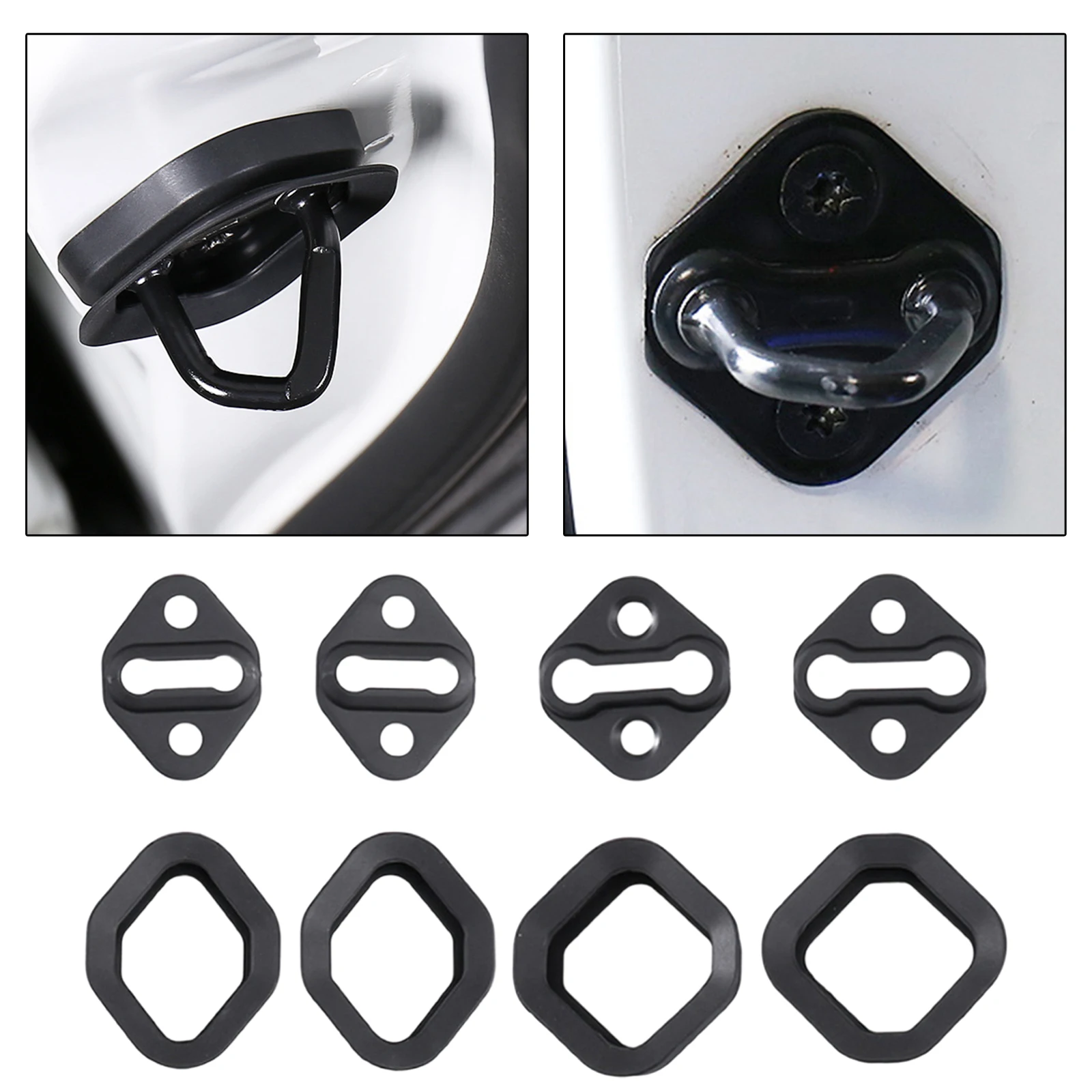 4-Pack Door Lock latches Striker Cover Protective for Honda Elysion