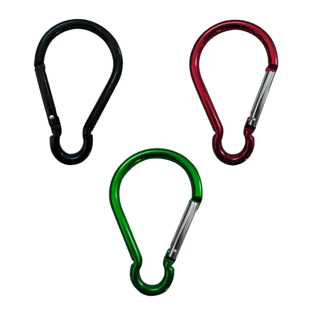 3pcs Outdoor Sports Carabiner Clip Snap Hook Camping Keychain Key Holder Backpack Buckle for Camping Hiking Fishing Travel