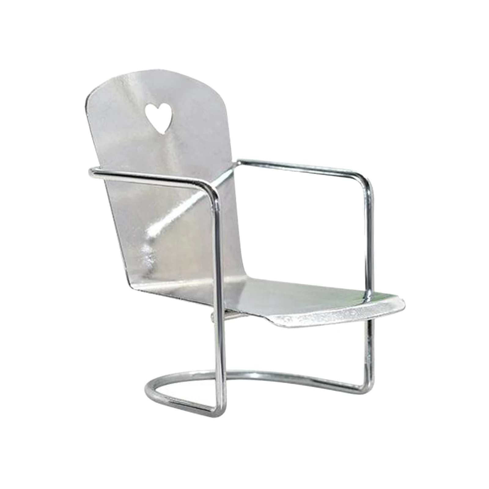 Armchair Dollhouse Furniture 1/12 Scale Chair Ornament Accessories Chrome