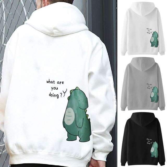 Men Hoodies Sweatshirt Dinosaur Pullover For Lovers Matching Sweatshirt For  Couple Wedding, Anniversary, Newlywed Cute Hoodies for Women Zipper Tops