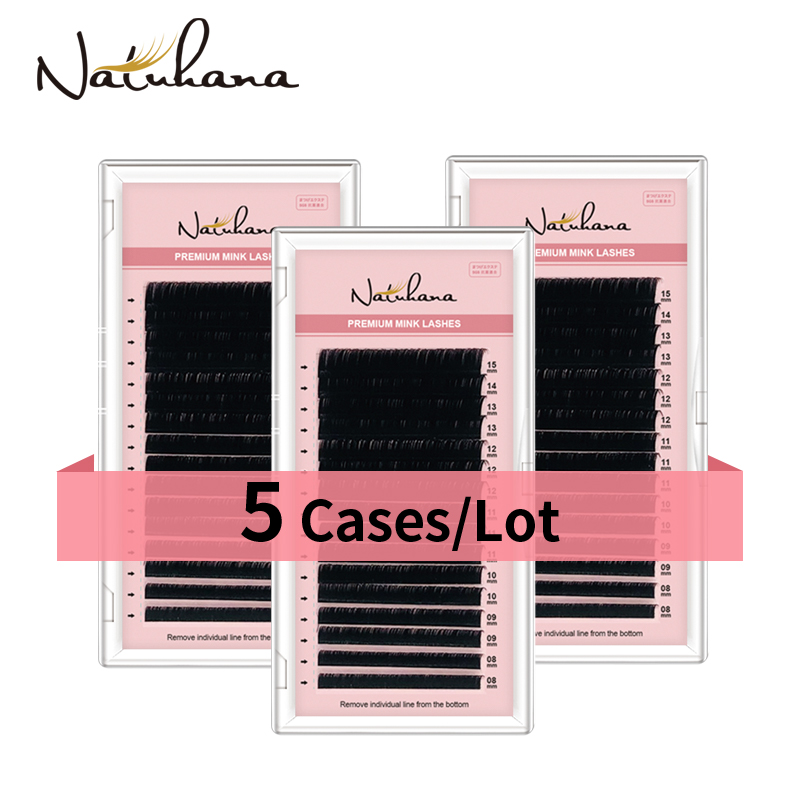 Best of NATUHANA Fake False Lashes 5Cases / Lot 16rows 8~15mm Matt Eyelashes Synthetic Mink Eyelash Extension Natural Soft Makeup Cilios Reviews & Tips