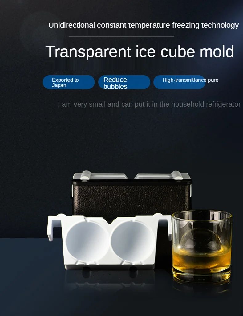 Crystal Clear Ice Ball Maker - Ice Ball Spherical Whiskey Tray Mould Maker  (Bubble-Free 2-Cavity 2.35 Mold An Ice Tong) - AliExpress