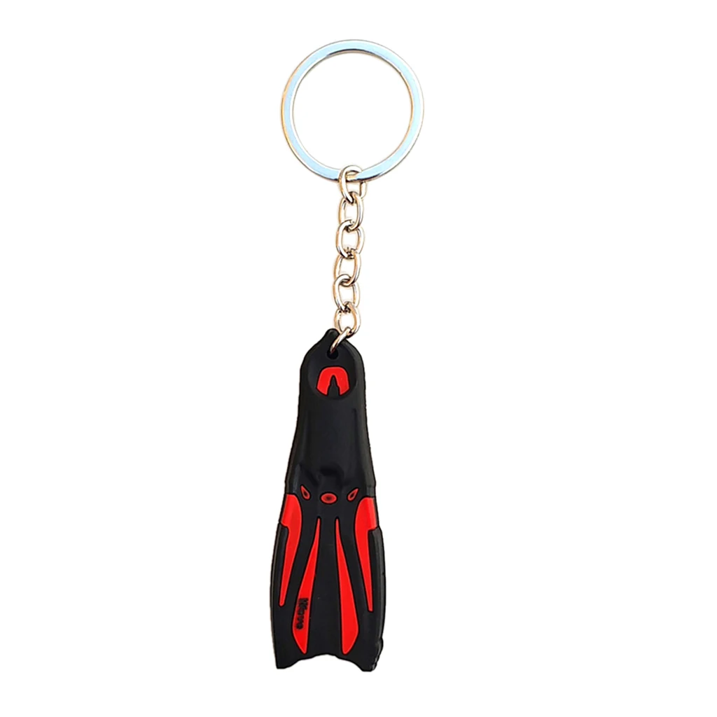 Diver Fin  Key Chain Key Ring Diving Theme Keychain Keyring Charms