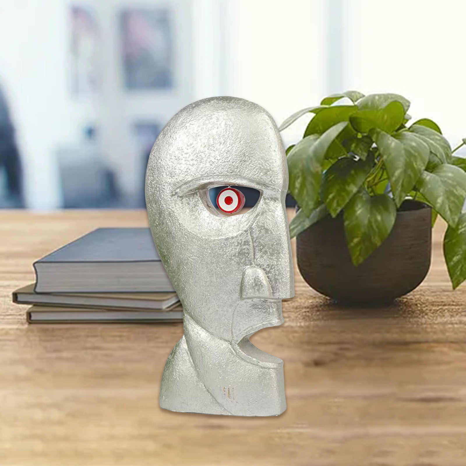Creative Human Face Statue Abstract Double-Sided Face Sculpture for Home Living Room Bed Room Decor