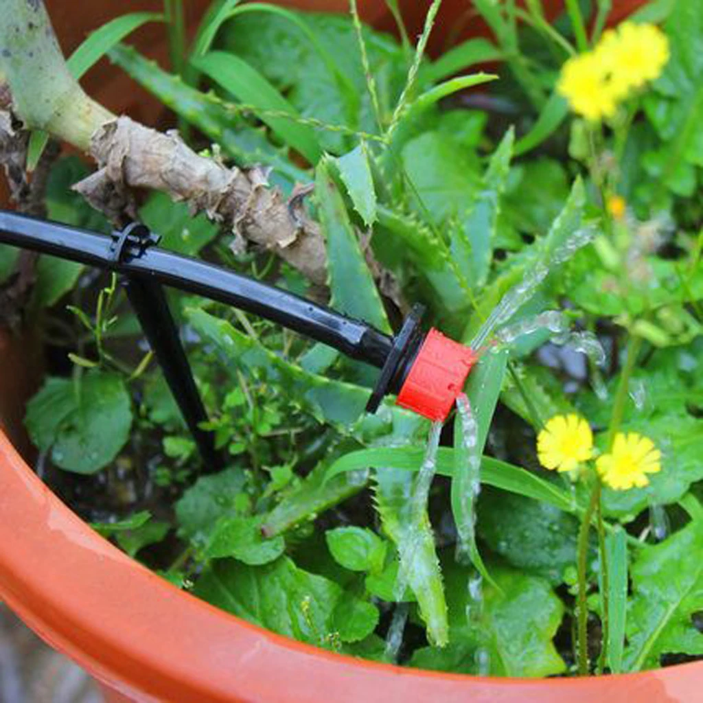 100pcs Adjustable Micro Irrigation Drippers Sprinklers Emitter Drip System
