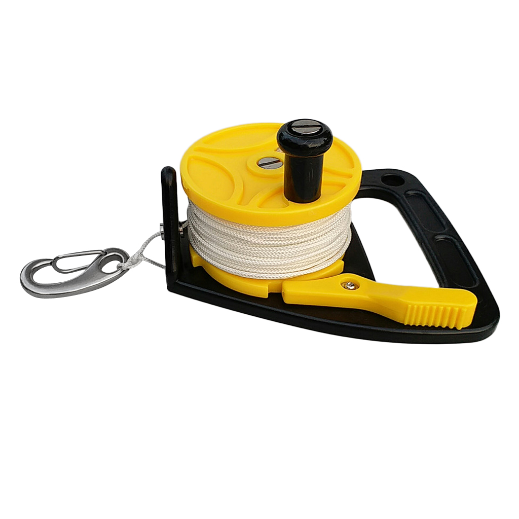 Performance Multi Purpose Underwater Scuba Diving Diver Wreck Reel & Handle, 46m Line, Clip Hook Kayak Anchor Gear Equipment