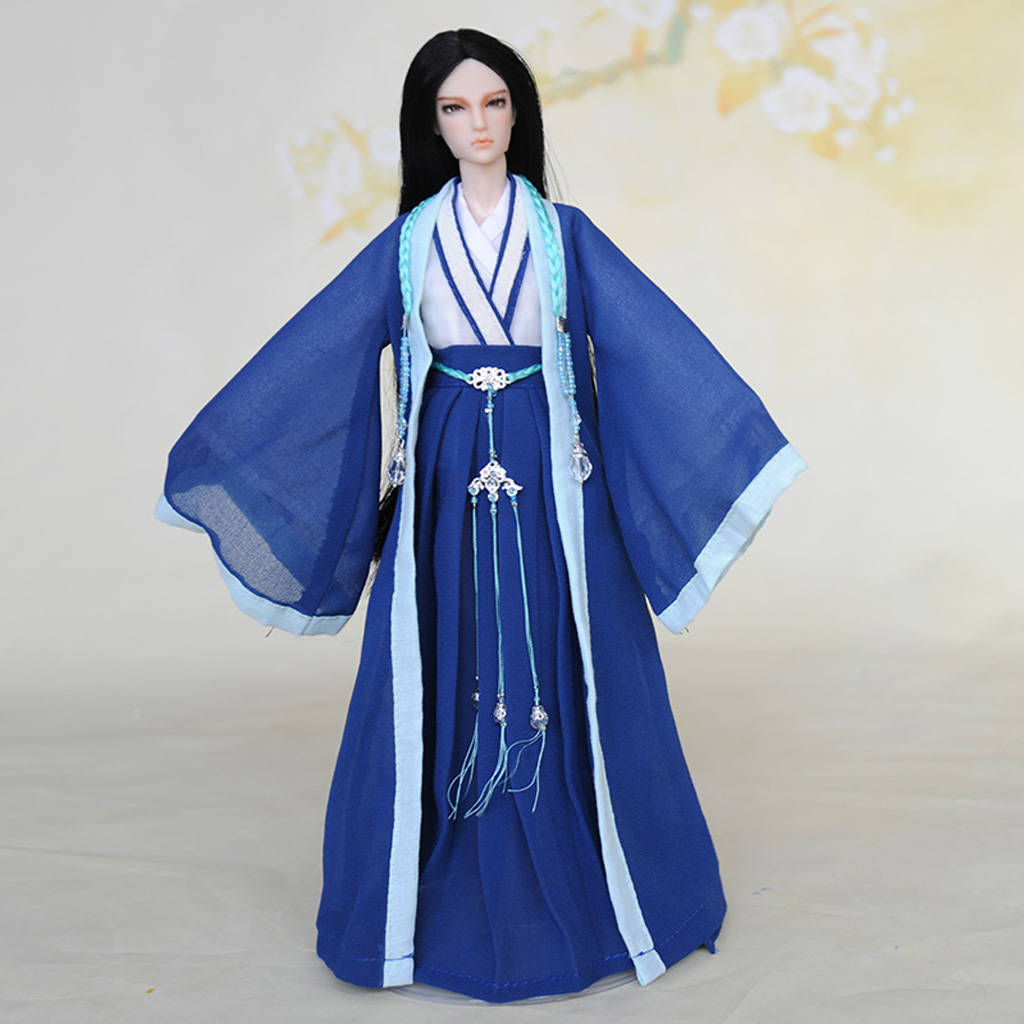 1/6 Men Antiquity Clothing Set Blue for   12in Doll Figure