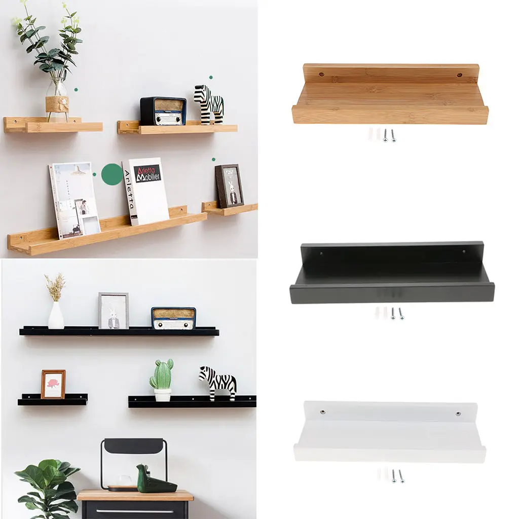 Floating Shelves Trays Bookshelves and Display Bookcase Modern Wood Shelving Units for Kids Bedroom Wall Mounted Storage Shelf