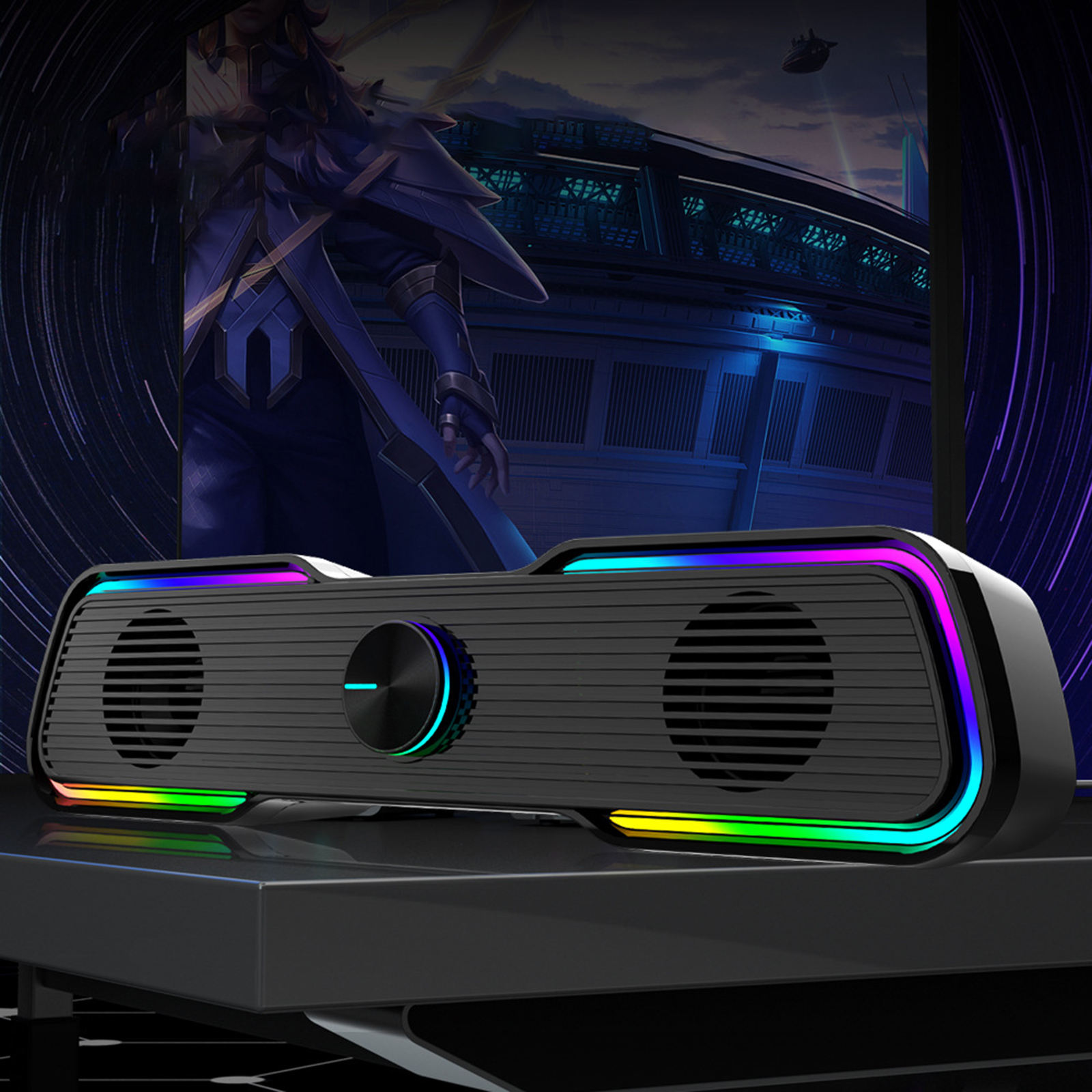 Speaker Hi-fi with Cable Volume Control Enhanced Sound Dual Channel Audio System Smart Sound Bar Gaming Speakers for Driver