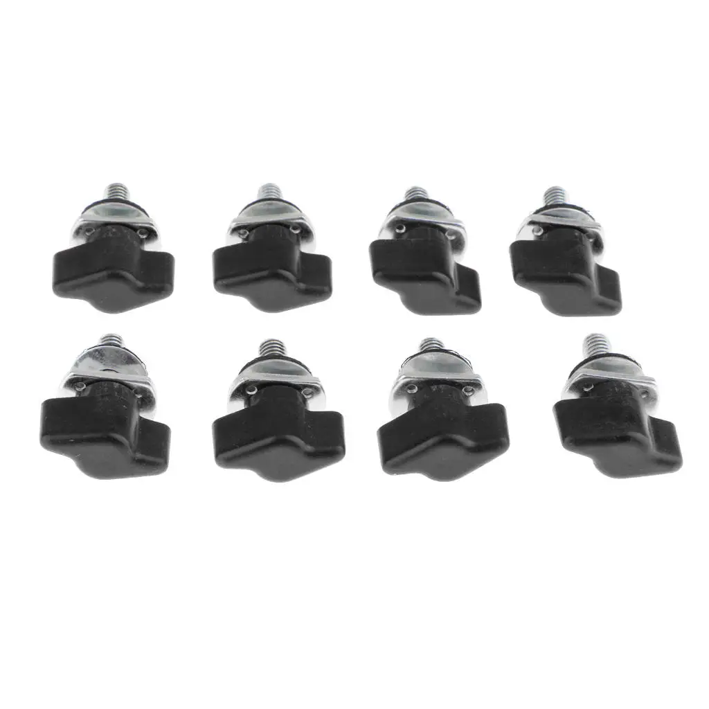 8pcs Hard Top Quick Removal Screw Fastener Kit for Jeep Wrangler 95-16 Black Red