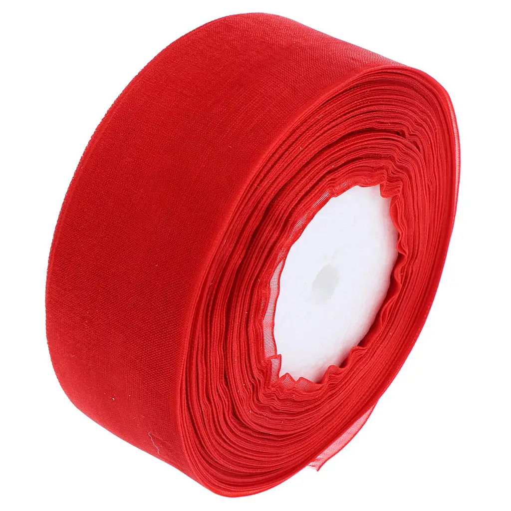 2Pcs 45m Sheer Solid Organza Ribbon Tulle Roll Spool Gift Wrapping