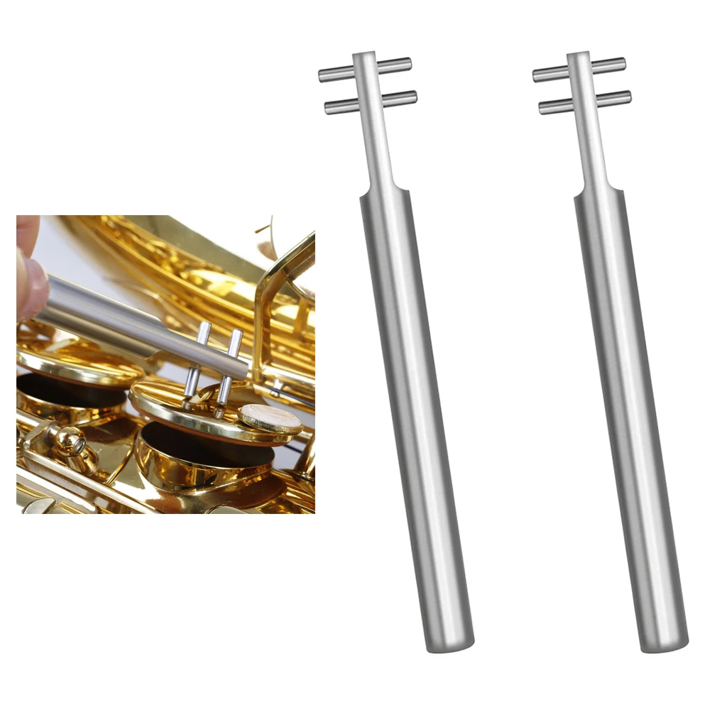 2x Silver Adjusting Saxophone Wrench Key Cover Steel Impact Resistance Spanner Musical Instrument Accessories Convenient