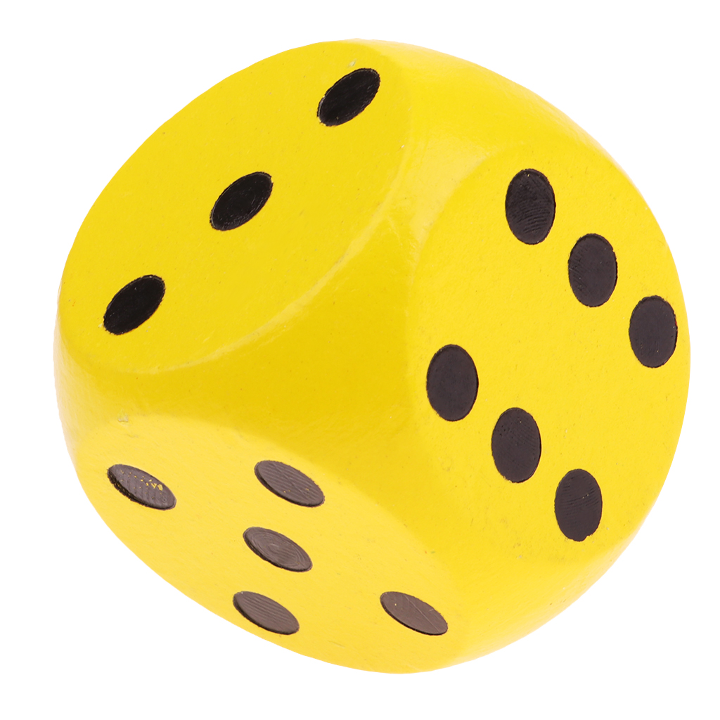 1 Piece Large Wooden Dice D6 Six Sided Dice for D&D RPG Games Green 1.97''