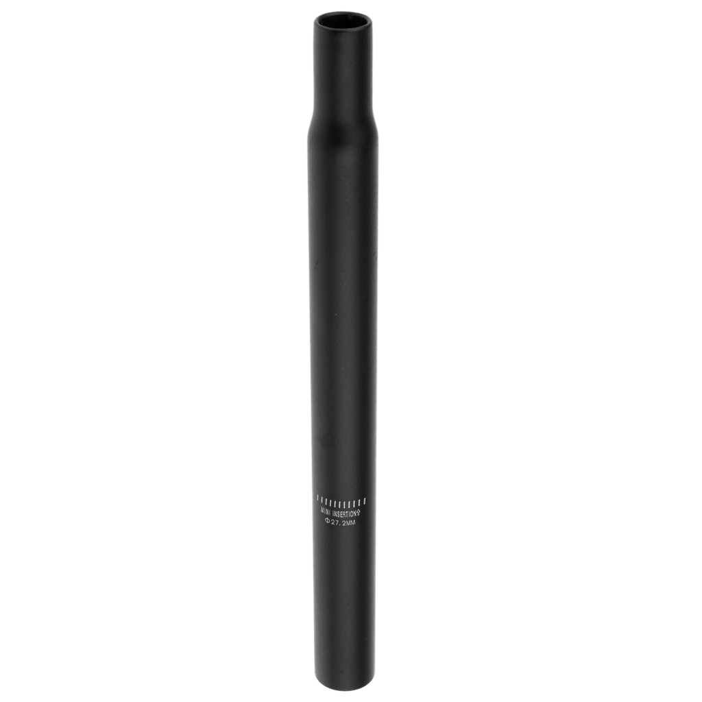 Straight Seatpost 27.2mm 250mm Black Bike  Seat Post Tube Extender - Lightweight & Durable
