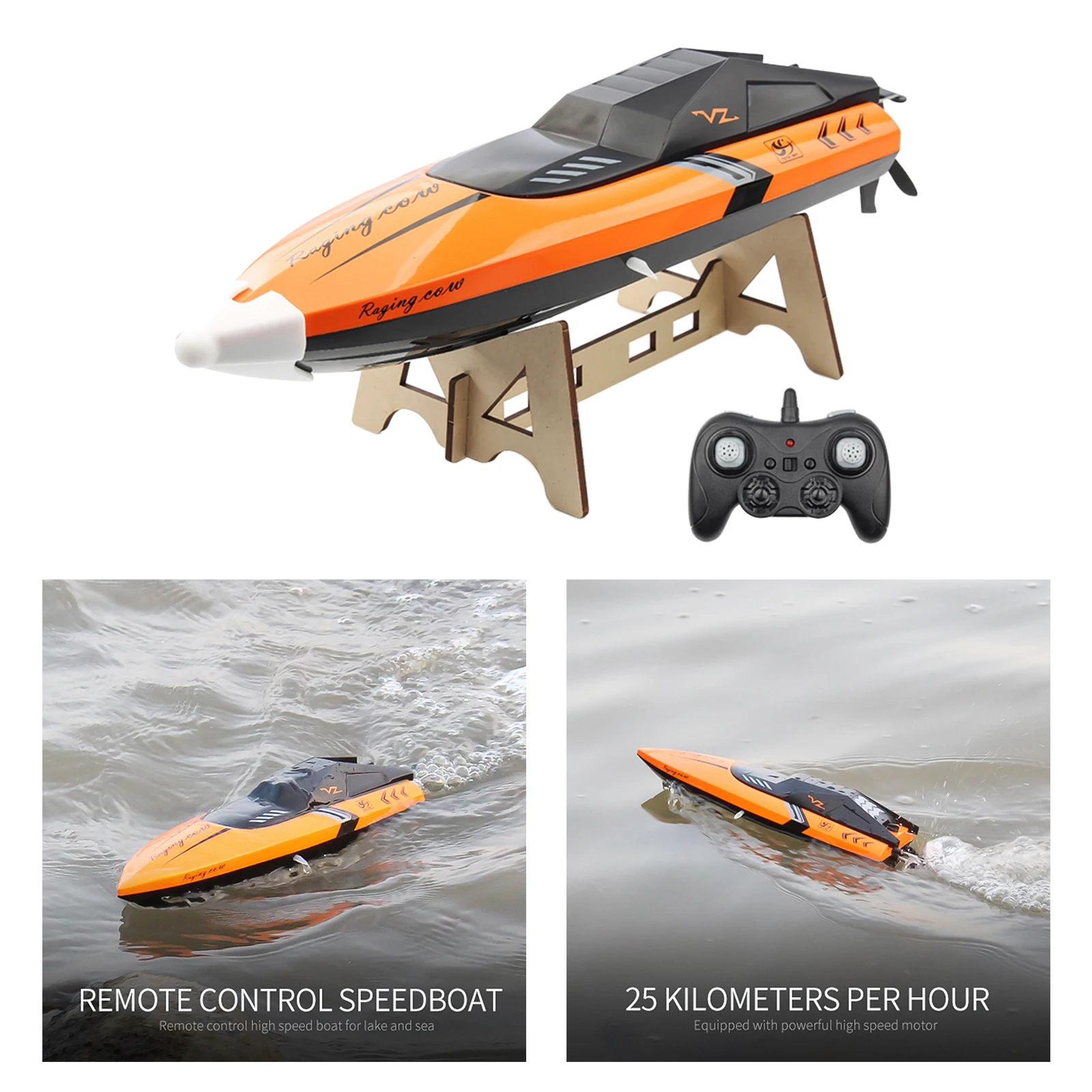 Remote Control Boat for Pools and Lakes Remote Control Range: 120-150m