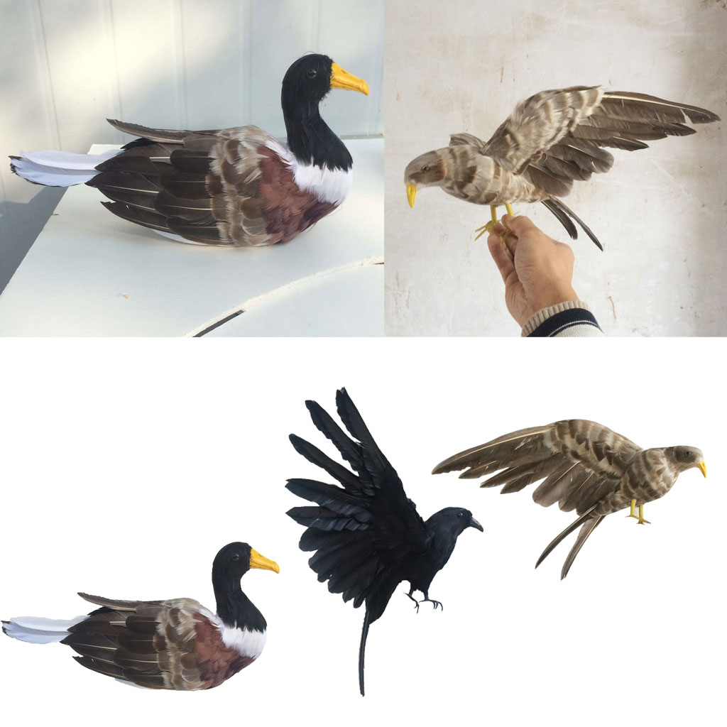 Vivid Realistic Artificial Duck Birds Ornaments Animal Statue for Garden Lawn Wedding Halloween Christmas Party Decoration