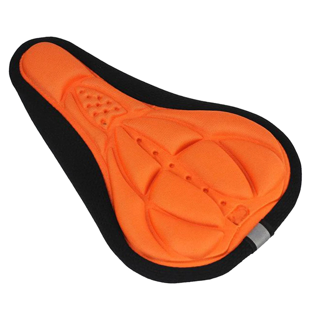 Bike Bicycle 3D Silicone Saddle Seat Pad Ultra Soft Thickened Gel Cycling Bike Seat Cover Cushion Red