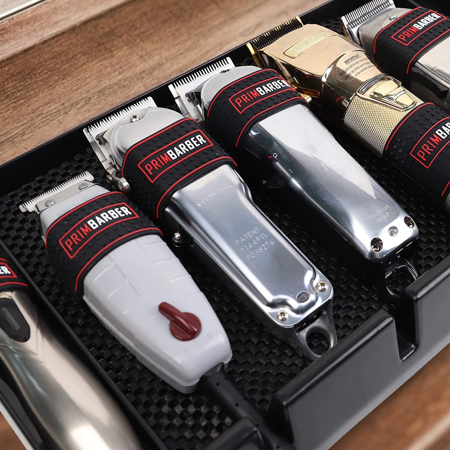 Clipper de Cabelo Profissional Clipper Barbeiro Aperto Pçs Antiderrapante Bandas Resistência Manga Titular Ferramentas 5 3 Eletrodomésticos