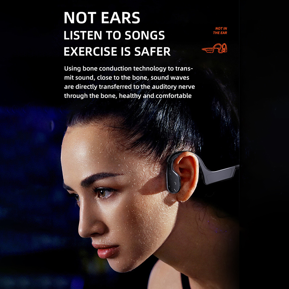 Fones de Ouvido Bluetooth de Condução Esportivos sem Fio Sweatband para Esportes de Corrida Óssea Abertos Bluetooth Microfone Estéreo 5.1 6 Cheap Fones de ouvido