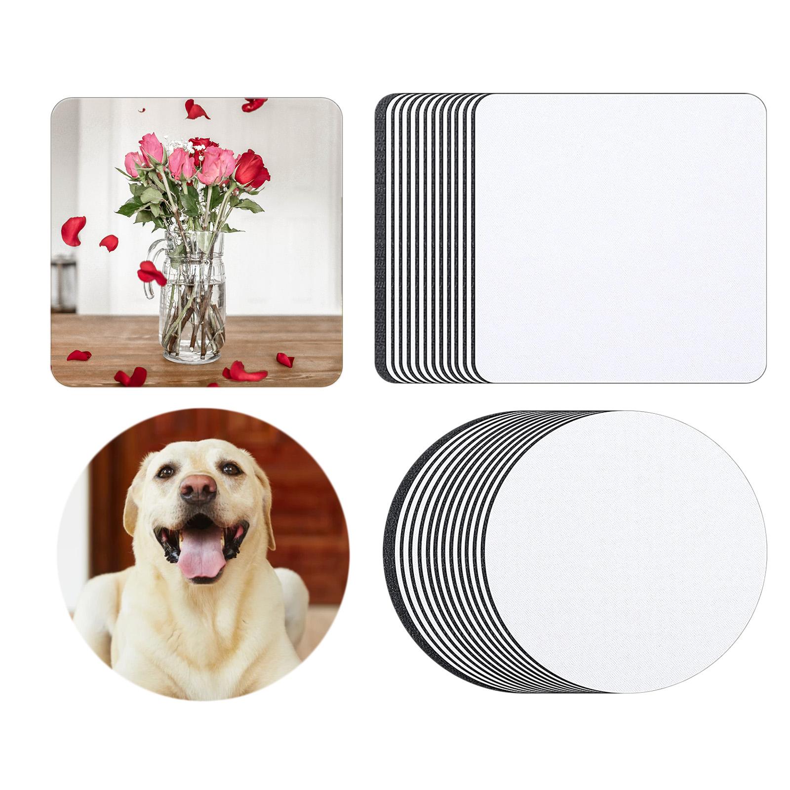 24pcs Round Sublimation Blank DIY Customized MDF Square Coaster Hardboard Coaster Sublimation Coaster Blank Coaster