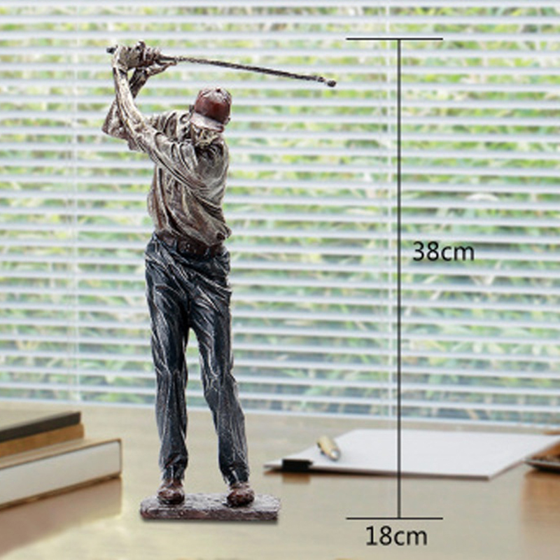 WADORN - 2 Piquets De Jardin Décoratifs Golfeur En Métal Noir - Silhouette Homme/femme Pour Extérieur - Ornement Pour Cour, Allée, Patio