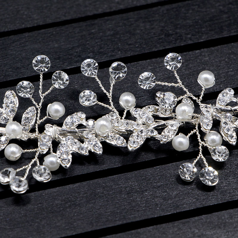 Acessórios de Cabelo Moda Nova Artesanal Cristal Strass Casamento Cabeça Banda Nupcial Headpieces Butt666 9 Grampos cabelo