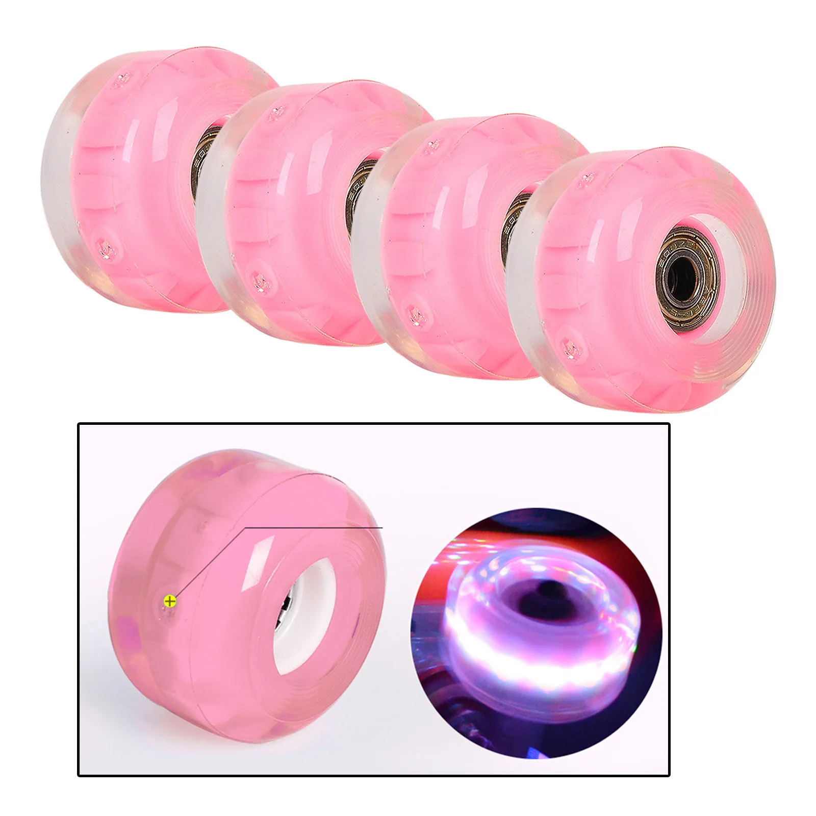 4pcs Light Up Skateboard Longboard Wheels Glow at Night 82A for Quad Roller Skate Skateboards Accessories Spare Parts
