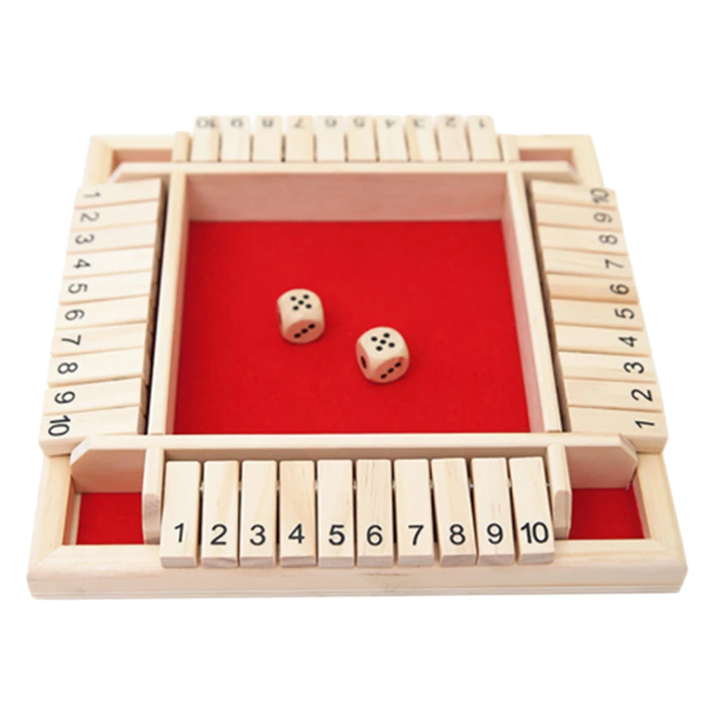 Shut The Box Set Number Pub Family Drinking Toy Dice Gaming Toy Table Games