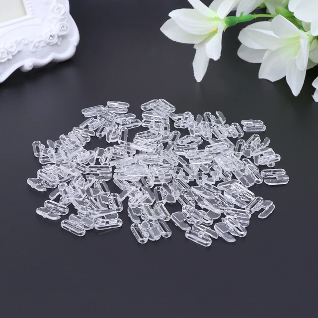 50pcs Bikini Clips Hook Snap Bra Clasps Swimsuit Buttons Apparel Sewing  Buckles