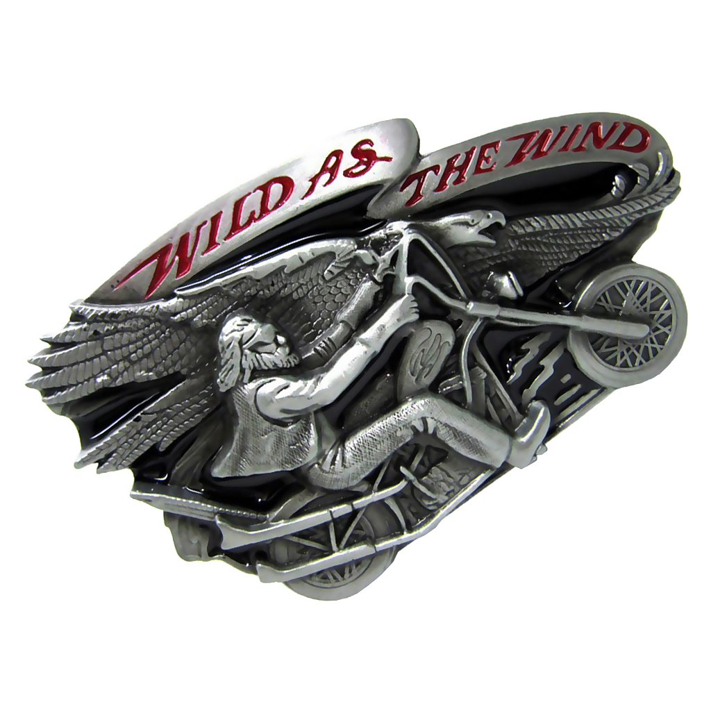 Vintage Hand Made Engraved Motorcycle Touring Biker Western Belt Buckle