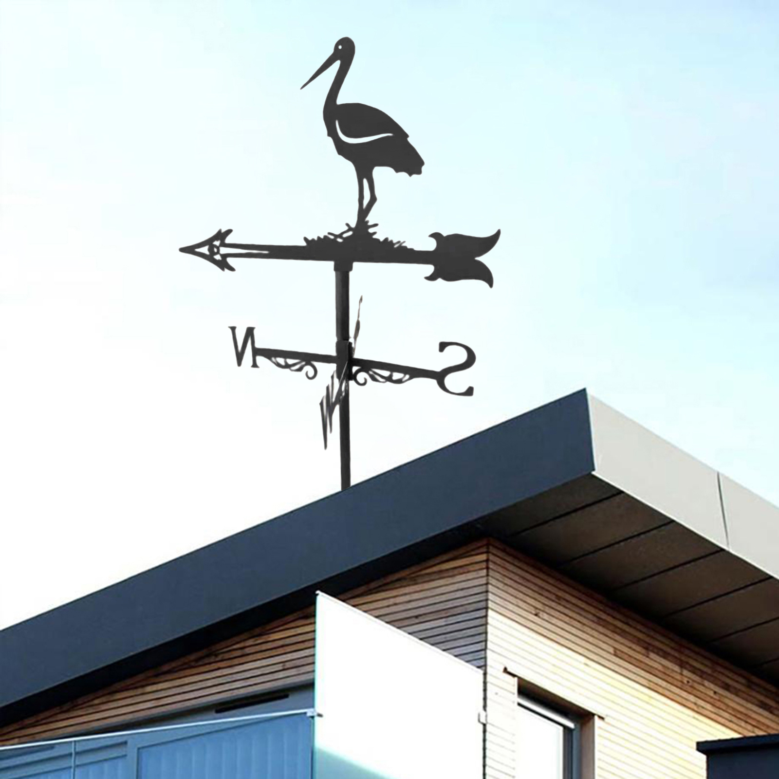 Iron Weathervane Wind Direction Indicator Farm Scene Home Outdoor Garden Iron Weathervanes Garden Outdoor Weather Vane