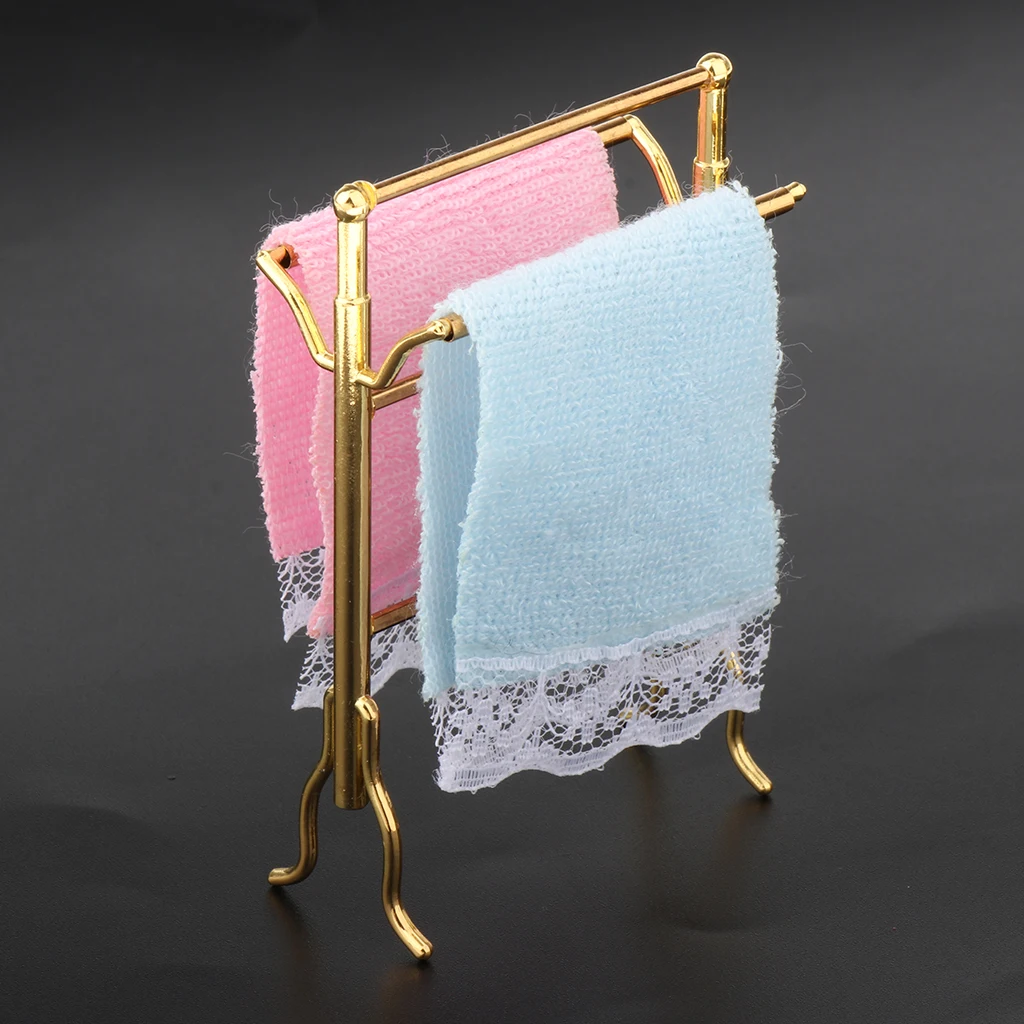 Dolls Bathroom Towel Rail Standing Towel Rails Miniature for