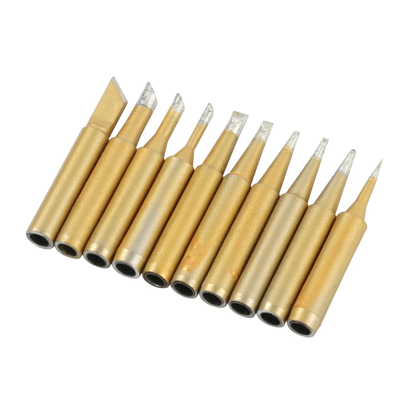 soldering irons & stations 10/pcs High Quality Lead-Free Solder Tip Set Soldering Station Iron Tip 900M-T Soldering Station Tool Kit best soldering iron for electronics