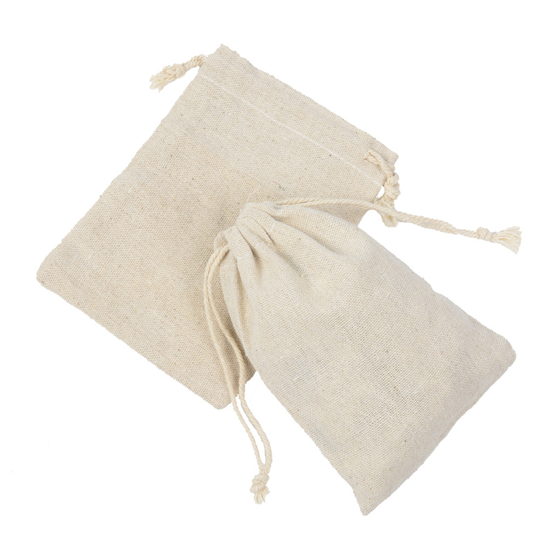 10 teile/los Jute Baumwolle Leinen Kordelzug Schmuck Geschenk Box Verpackung Beutel Display für Kleinigkeiten Lagerung Tasche Zubehör 30x40cm – Detail 5