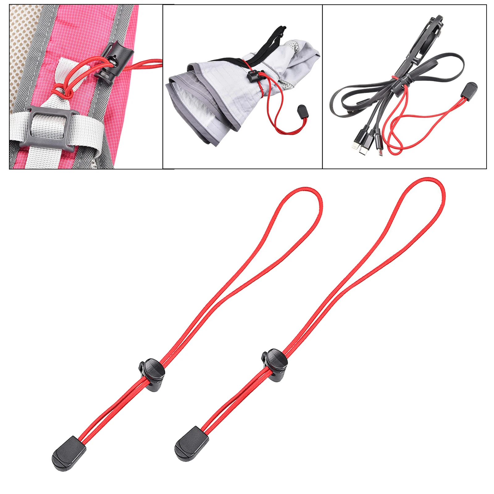 2pcs Mountaineering Walking Stick Holder Backpacking Pole Elastic Rope Outdoor for Household Outdoor Camping Accessories