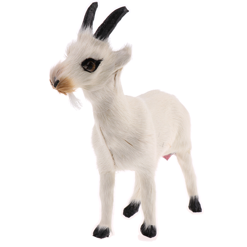 Standing Furry Sheep Farm Yard Animal Model Toy Figurine Home Decor