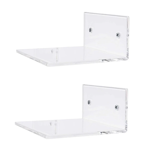 Acrylic Transparent Small Wall Shelf, Mini Floating Shelf, Wall