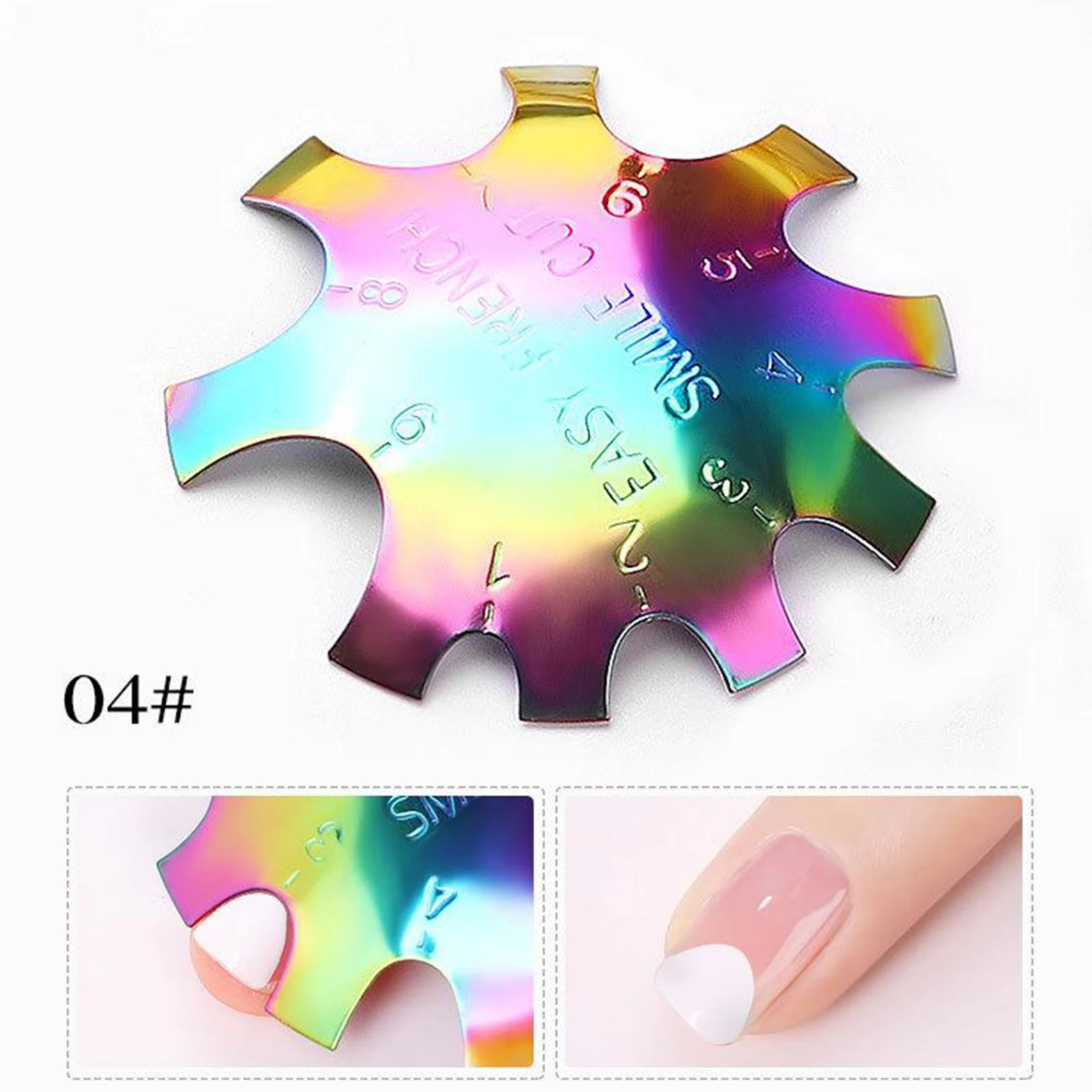 Colorful French Nail  Line Cutter with Different Sizes and Shapes, can Match All the Different Sizes of Nails Easily