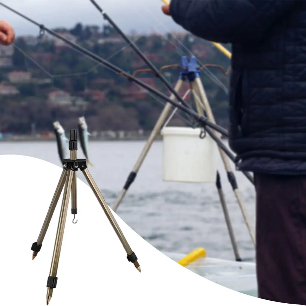 Fishing Rod Stand Fishing Pole Holder Bracket Insert Ground Telescopic Rack