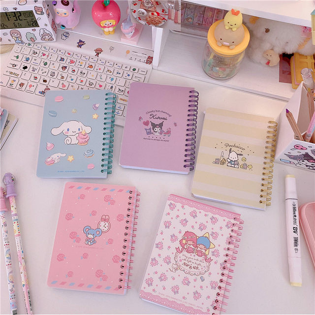 Kawaii Japanese Style Cute Cartoon Printed Pattern Notebook Coil Hand  Account Notepad Diary Student Notebook Planner