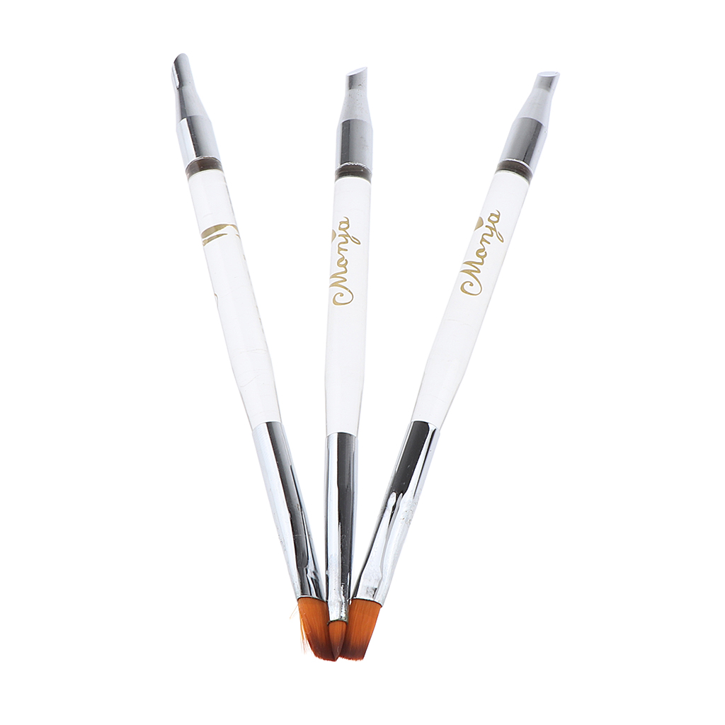 3Pcs 3 Sizes Head Nail Art Drawing Painting Pen Liner Brushes Manicure Tools