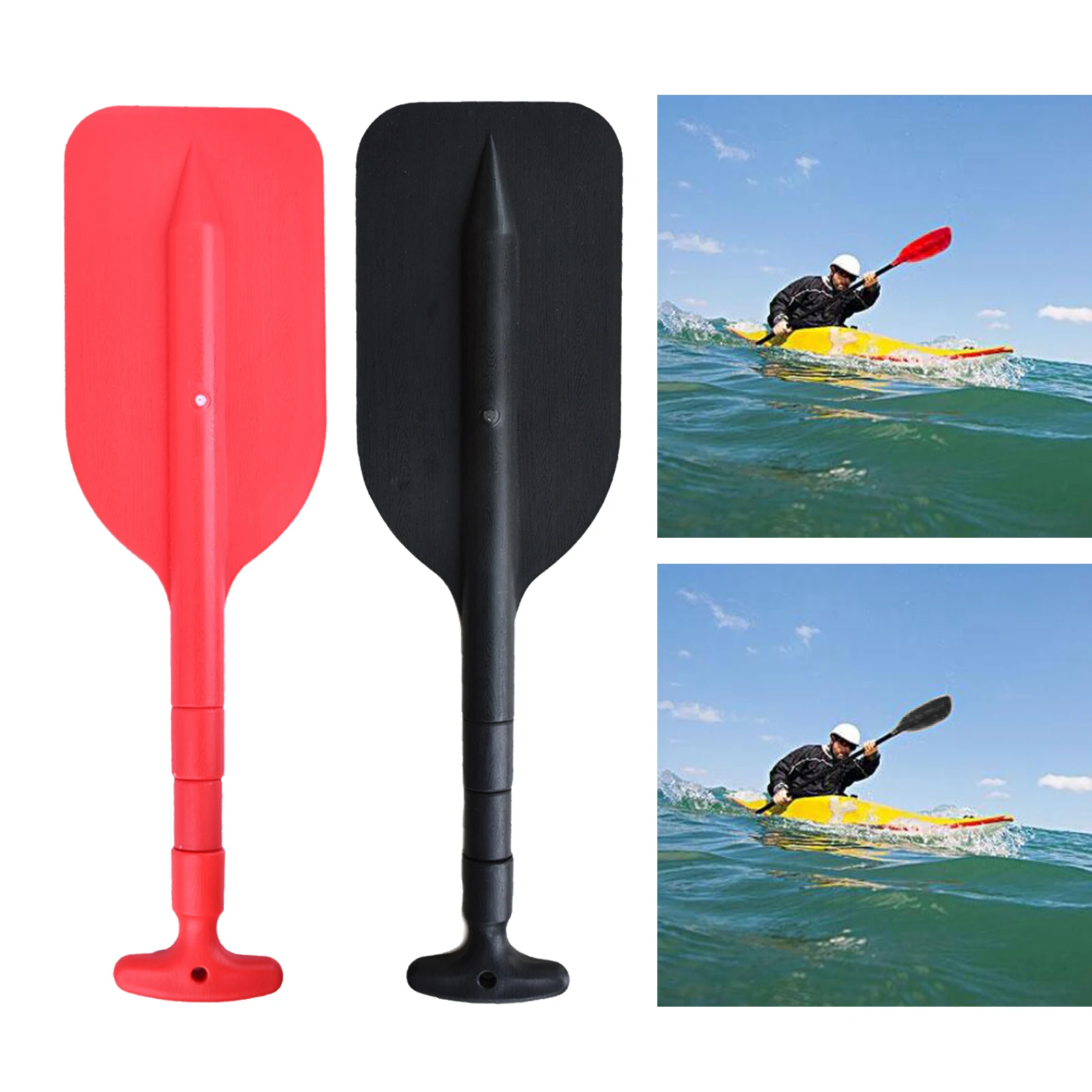 Adjustable MIni Kayak Paddle Oar Canoe Rafting Safety Boat Accessories