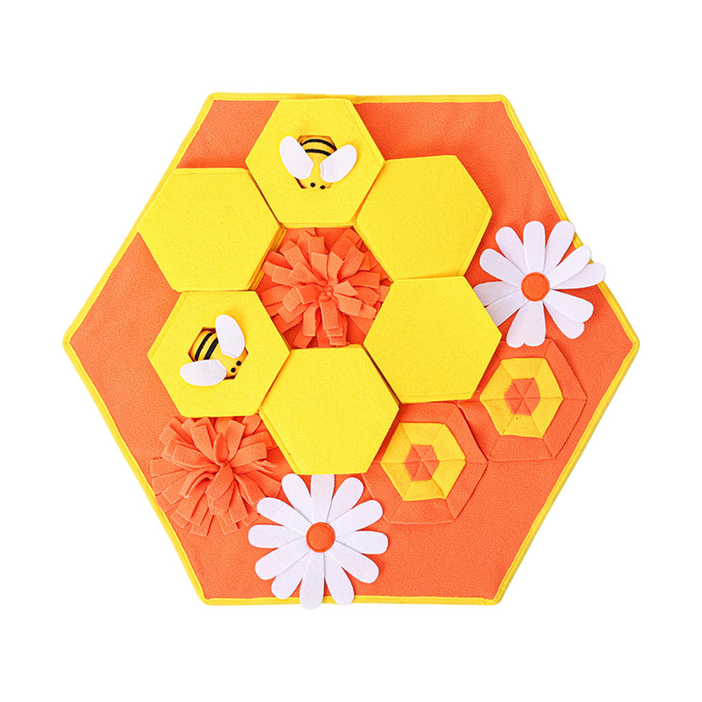 Pet Bee Sniffing Mat Washable Dog Cat Smell Training Pad 60x70cm Consume Energy Puzzle Pet Toys Puppy Dog Release Stress