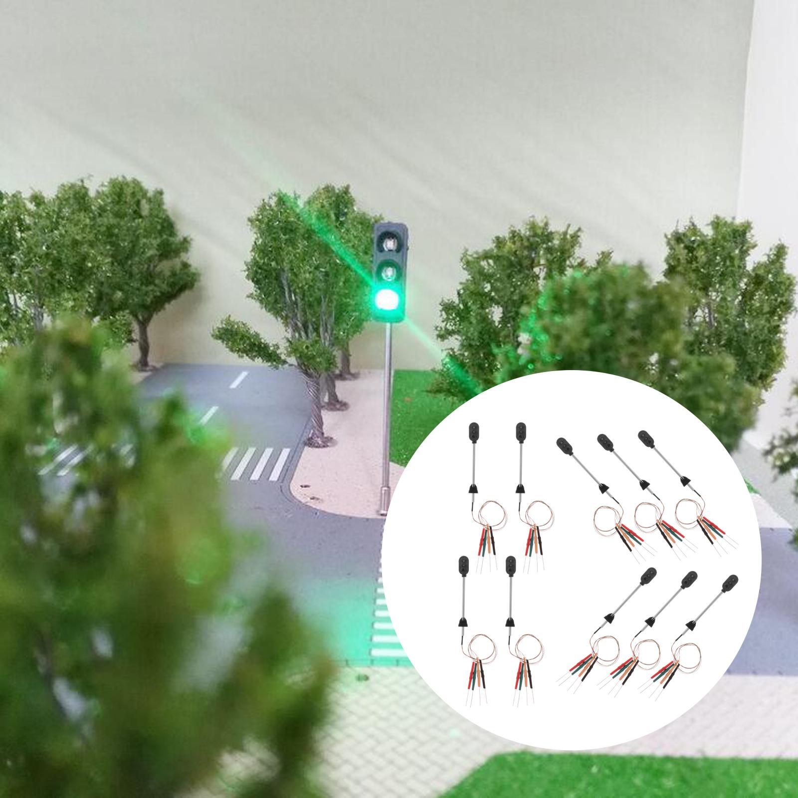 10x Mini Model Traffic Light Scenery Railway 12V Signal Light HO Gauge 1/100