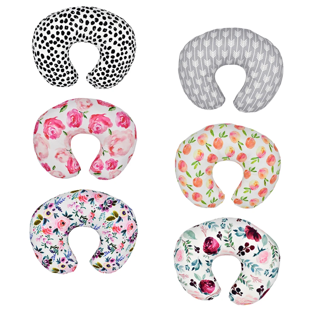 Soft Comfy U Shape Pillow Cover Newborn Breast Pillow Slipcover Zipper