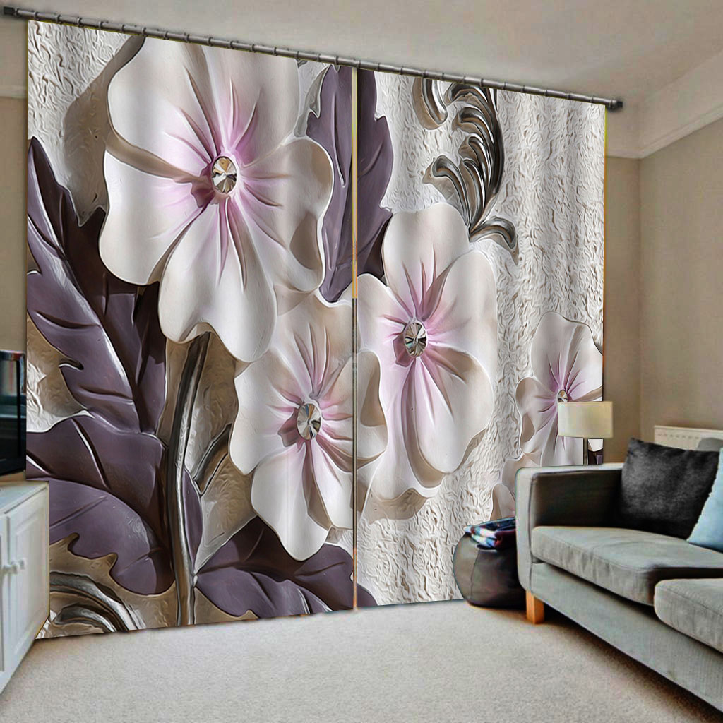 2 Panels Digital Curtains, Surface Midnight View Dreamy Mystic Picture Print, Living Room Bedroom Window