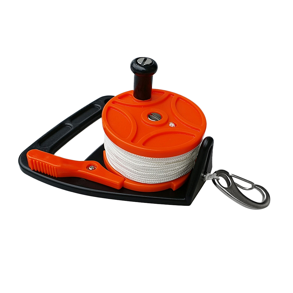 Performance Multi Purpose Underwater Scuba Diving Diver Wreck Reel & Handle, 46m Line, Clip Hook Kayak Anchor Gear Equipment