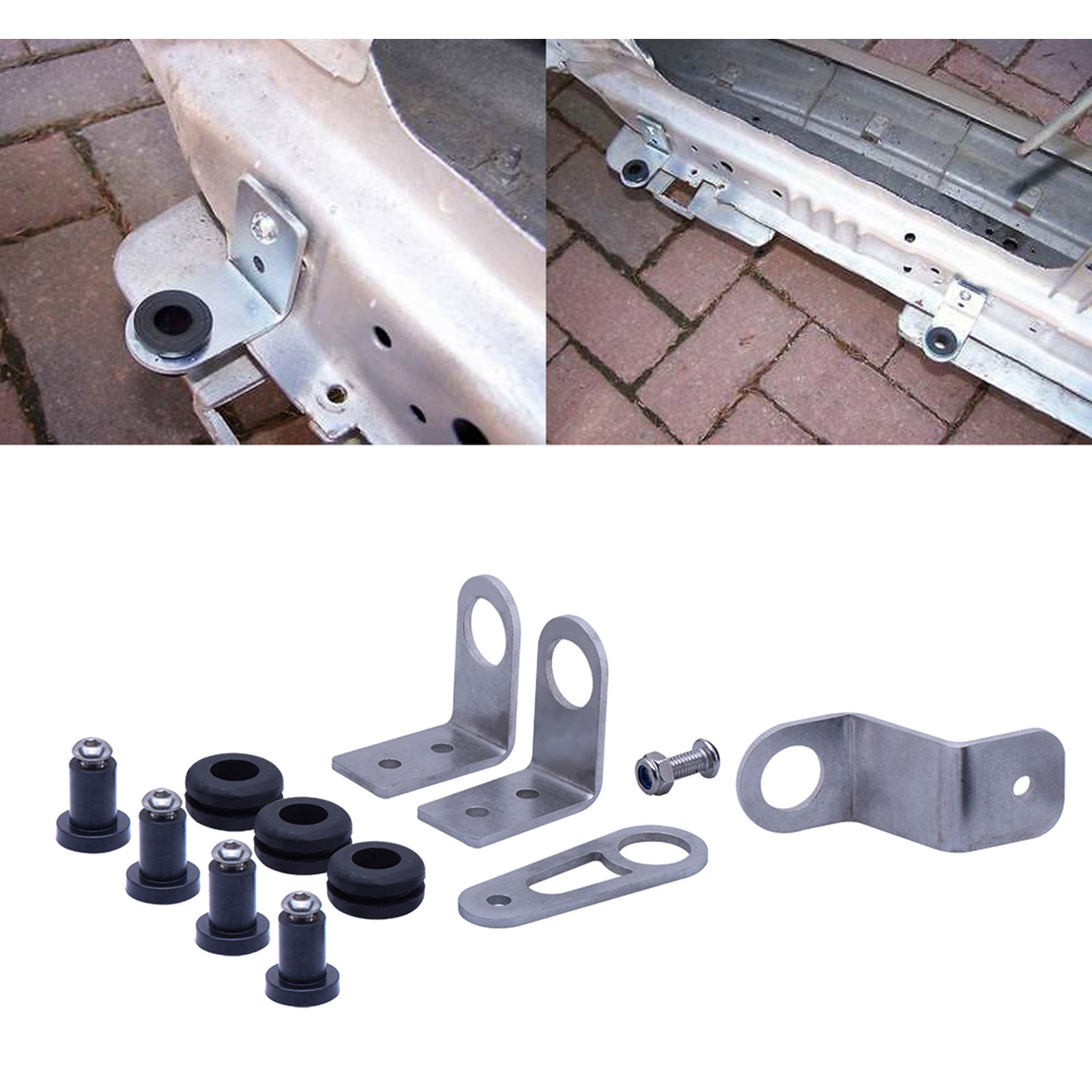 Bolt On Radiator Bracket Kit For K Swap K Series 1992-2000 Honda Civic Motor ALL K20-K24 Engine K-Swap K-Series Silver