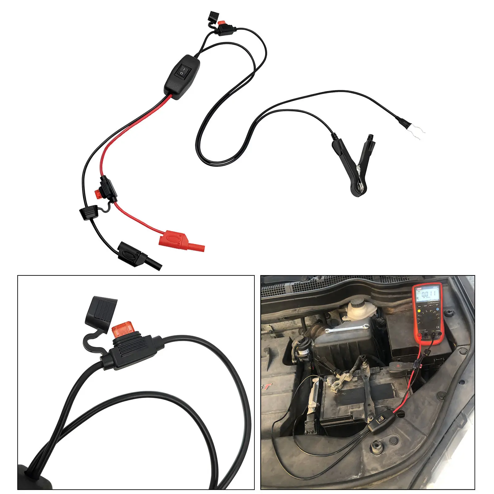 Parasitic Drain Tester Current Track Voltage Diagnostic Tool Automotive Battery Test 1m